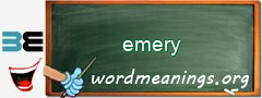 WordMeaning blackboard for emery